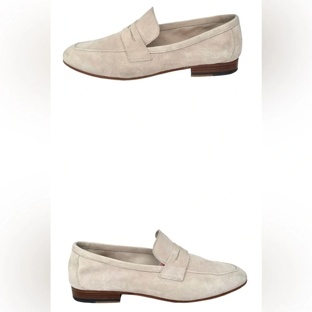 M. Gemi Beige Sand Suede Leather Loafers Flats Made in Italy Women’s Size 37.5 - Picture 4 of 5